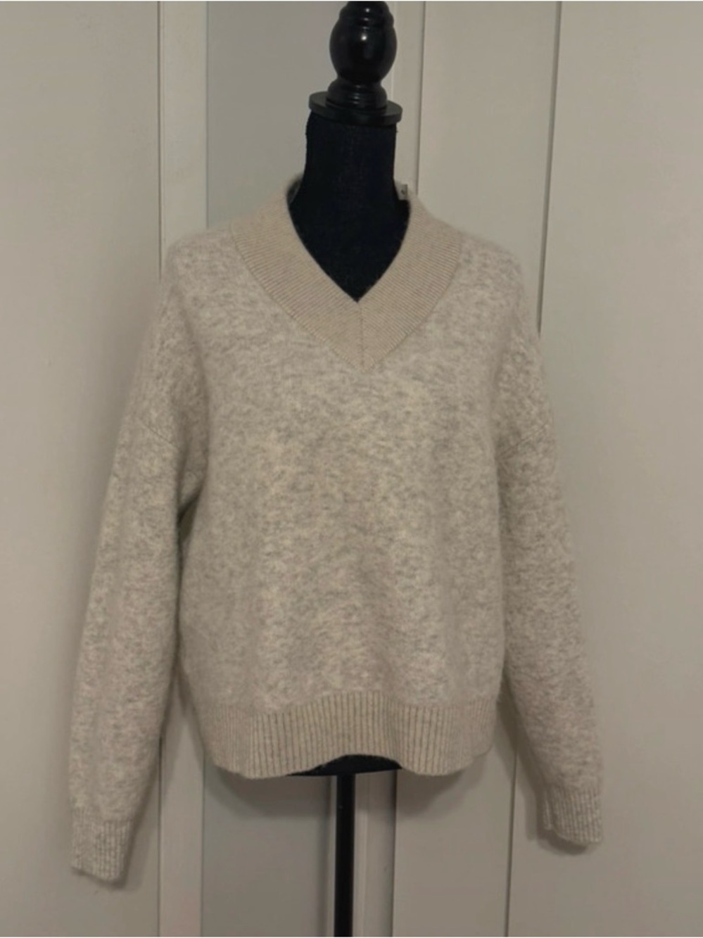 lululemon athletica Cream V-Neck Cozy Sweater
